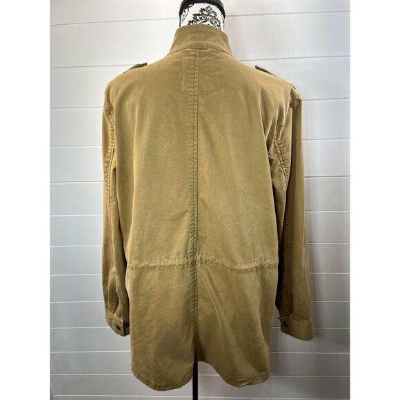 VTG Gap Jacket Large Tan Zip Snap Military Utility Chore Work Gorpcore Unisex - Picture 6 of 13
